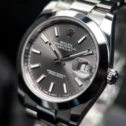 2024 ROLEX DATEJUST 41MM – RHODIUM GRAY DIAL - 126300 - STICK DIAL - OYSTER