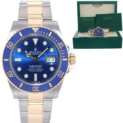 2022 MINT ROLEX SUBMARINER 126613LB BLUE TWO TONE GOLD STEEL 41MM WATCH BOX