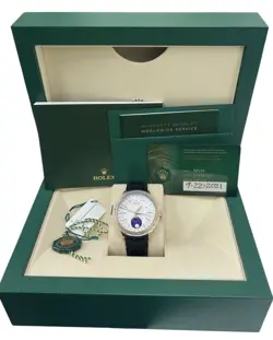 ROLEX CELLINI MOONPHASE 18K ROSE GOLD 39MM COMPLETE SET