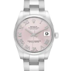 Rolex Datejust Midsize 31 Pink Roman Dial Steel Ladies Watch 178240