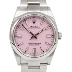 ROLEX 126000 OYSTER PERPETUAL CANDY PINK DIAL 36MM LADIES WATCH