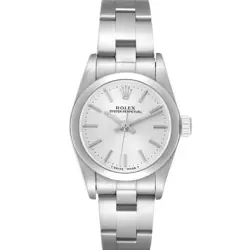 ROLEX OYSTER PERPETUAL NONDATE SILVER DIAL STEEL LADIES WATCH 76080