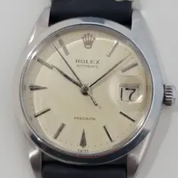 ROLEX OYSTERDATE PRECISION REF 6694 1960S MENS 34MM VINTAGE MANUAL WIND RA207
