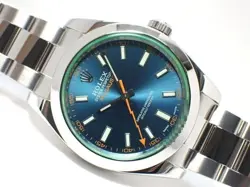 ROLEX MILGAUSS GREEN GLASS Z BLUE 116400GV TO207930