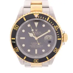 ROLEX SUBMARINER AUTOMATIC WATCH 16613 18K YG STAINLESS STEEL BLACK