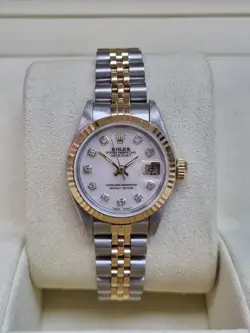 ROLEX DATEJUST 69173 26MM FACTORY FLUTED BEZEL CUSTOM MOP DIAL 1991
