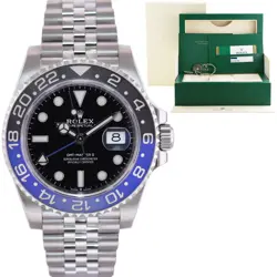 MINT 2020 PAPERS ROLEX GMT MASTER BATMAN BLUE JUBILEE CERAMIC 126710 WATCH BOX