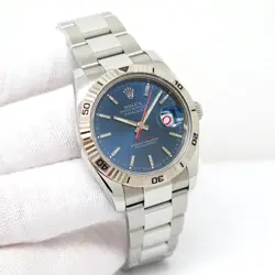 ROLEX 116264 DATEJUST TURN-O-GRAPH WITH BLUE DIAL ON OYSTER