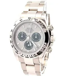 ROLEX 2017 DAYTONA 116509 18K WHITE GOLD SILVER DIAL WATCH W/ BOX AND PAPERS