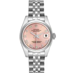 ROLEX DATEJUST 26 SALMON DIAL STEEL LADIES WATCH 179160 BOX CARD