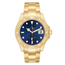 Rolex Yachtmaster 40mm Yellow Gold Blue Dial Mens Watch 16628