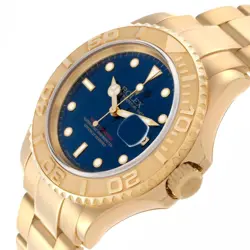 Rolex Yachtmaster 40mm Yellow Gold Blue Dial Mens Watch 16628