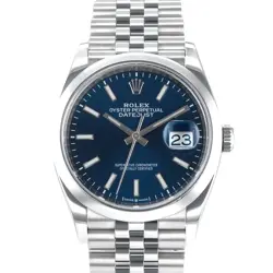 ROLEX DATEJUST 36 126200, STEEL, BRIGHT BLUE DIAL, JUBILEE BRACELET, WATCH ONLY