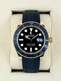 2022 ROLEX YACHT-MASTER 42MM 226658 YELLOW GOLD OYSTERFLEX BLACK DIAL