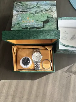 ROLEX DATEJUST 36 STAINLESS STEEL ENGINE TURNED SILVER 36MM WATCH JUBILEE 16220