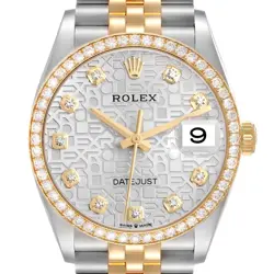 ROLEX DATEJUST STEEL YELLOW GOLD ANNIVERSARY DIAMOND MENS WATCH 126283 BOX CARD