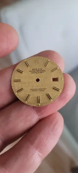 Rolex 100% original gold linen big markers dial 16233 or 16013, 2tone quick set