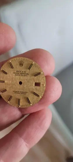 Rolex 100% original gold linen big markers dial 16233 or 16013, 2tone quick set