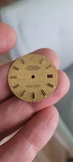 Rolex 100% original gold linen big markers dial 16233 or 16013, 2tone quick set