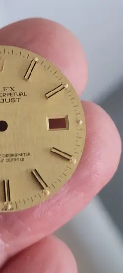 Rolex 100% original gold linen big markers dial 16233 or 16013, 2tone quick set