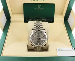 UNWORN 2025 ROLEX DATEJUST 126334 SILVER STICK DIAL SS JUBILEE W PAPERS 41MM