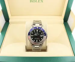 1973 ROLEX GMT-MASTER 1675 MK4 GHOST PEPSI BLACK DIAL SS OYSTER NO PAPERS 40MM