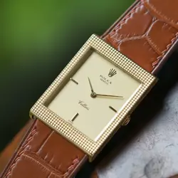 ROLEX CELLINI REF. 4127 18K GOLD CLOUS DE PARIS MANUAL WIND 24 MM 1990S