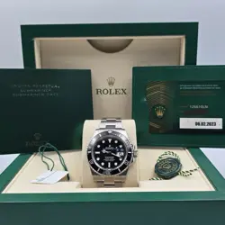 PAPERS MINT 2023 ROLEX SUBMARINER 41MM BLACK CERAMIC 126610LN WATCH BOX