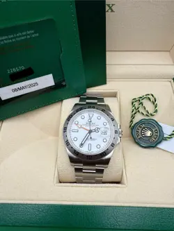 ROLEX EXPLORER II 226570 WHITE UNWORN 2025 MAY POLAR 42 MM FULL SET
