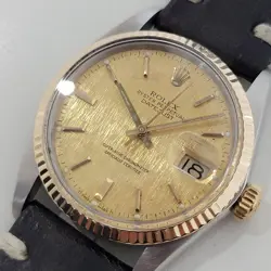 ROLEX OYSTER DATEJUST REF 16013 36MM 18K SS MENS AUTOMATIC 1970S VINTAGE RA393B