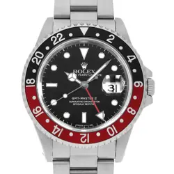 ROLEX GMT MASTER II 16710 BLACK ALL TRITIUM SINGLE BUCKLE W NUMBER SECOND HA...