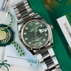 ROLEX DATEJUST 126234 SILVER OYSTER BRACELET WITH SILVER BEZEL DIAMONDS INDEX