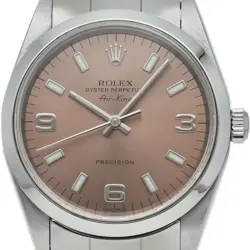 ROLEX AIR KING 14000(A) STAINLESS STEEL MENSWATCH PINK USED