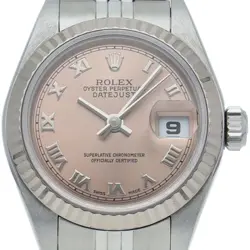 ROLEX DATEJUST LADIES WATCH 79174(Y) K18WG/STAINLESS STEEL WOMENWATCH PINK USED