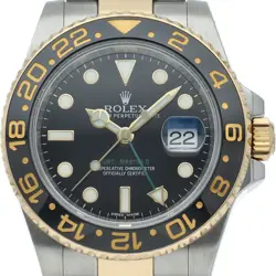 ROLEX GMT-MASTER 2 WATCH 116713LN K18YG/STAINLESS STEEL MENSWATCH BLACK USED