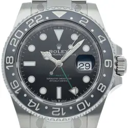 ROLEX GMT MASTER 2 WATCH OYSTER 126710GRNR STAINLESS STEEL MENSWATCH BLACK B...