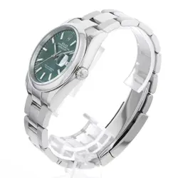 ROLEX DATEJUST 36 126200 MINT GREEN BAR 3 ROW OYSTER  27701
