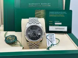 2025 ROLEX DATEJUST 41 126334 WIMBLEDON DIAL STEEL 18K GOLD BEZEL BOX PAPER