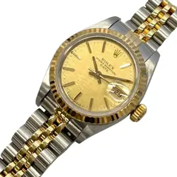 ROLEX DATE MOSAIC 69173 K18YG SS AUTOMATIC LADIES #OKW182