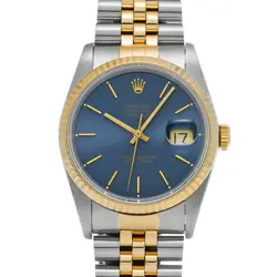 ROLEX DATEJUST 16233 BLUE WATCH 667177