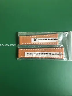 ROLEX GENUINE DAYTONA BUFFALO LEATHER BELT BROWN