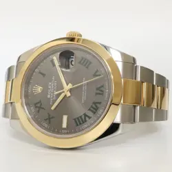 ROLEX DATEJUST 41 WIMBLEDON 18K YELLOW GOLD & STEEL OYSTER AUTOMATIC 126303