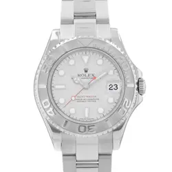 2010 ROLEX YACHT-MASTER 35, 168622, STEEL & PLATINUM, PLATINUM DIAL, OYSTER B...