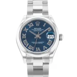 ROLEX DATEJUST 31, 278240, STEEL, BRIGHT BLUE ROMAN, OYSTER BRACELET, WATCH ONLY