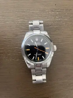 USED ROLEX MILGAUSS 1019 BLACK DIAL ORANGE LIGHTNING BOLT