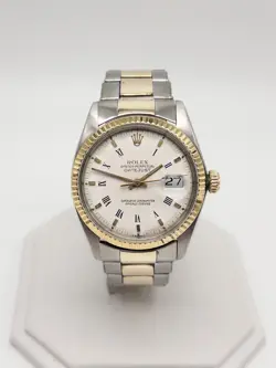 VINTAGE $10,000 1965 ROLEX DATEJUST 1601 14K YELLOW GOLD SS MENS WATCH PAPERS