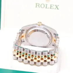 Rolex 36mm 18K Half Yellow Gold Onyx 6 & 9 Diamonds Datejust REF: 116233 (D)