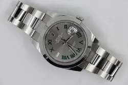 ROLEX DATEJUST 41 126300 WIMBLEDON DIAL OYSTER BAND SMOOTH BEZEL STAINLESS STEEL
