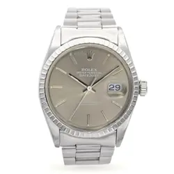 VINTAGE ROLEX OYSTER PERPETUAL DATE REF.16030 TAUPE DIAL MEN'S WATCH