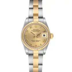 ROLEX DATEJUST STEEL YELLOW GOLD ROMAN DIAL LADIES WATCH 69173